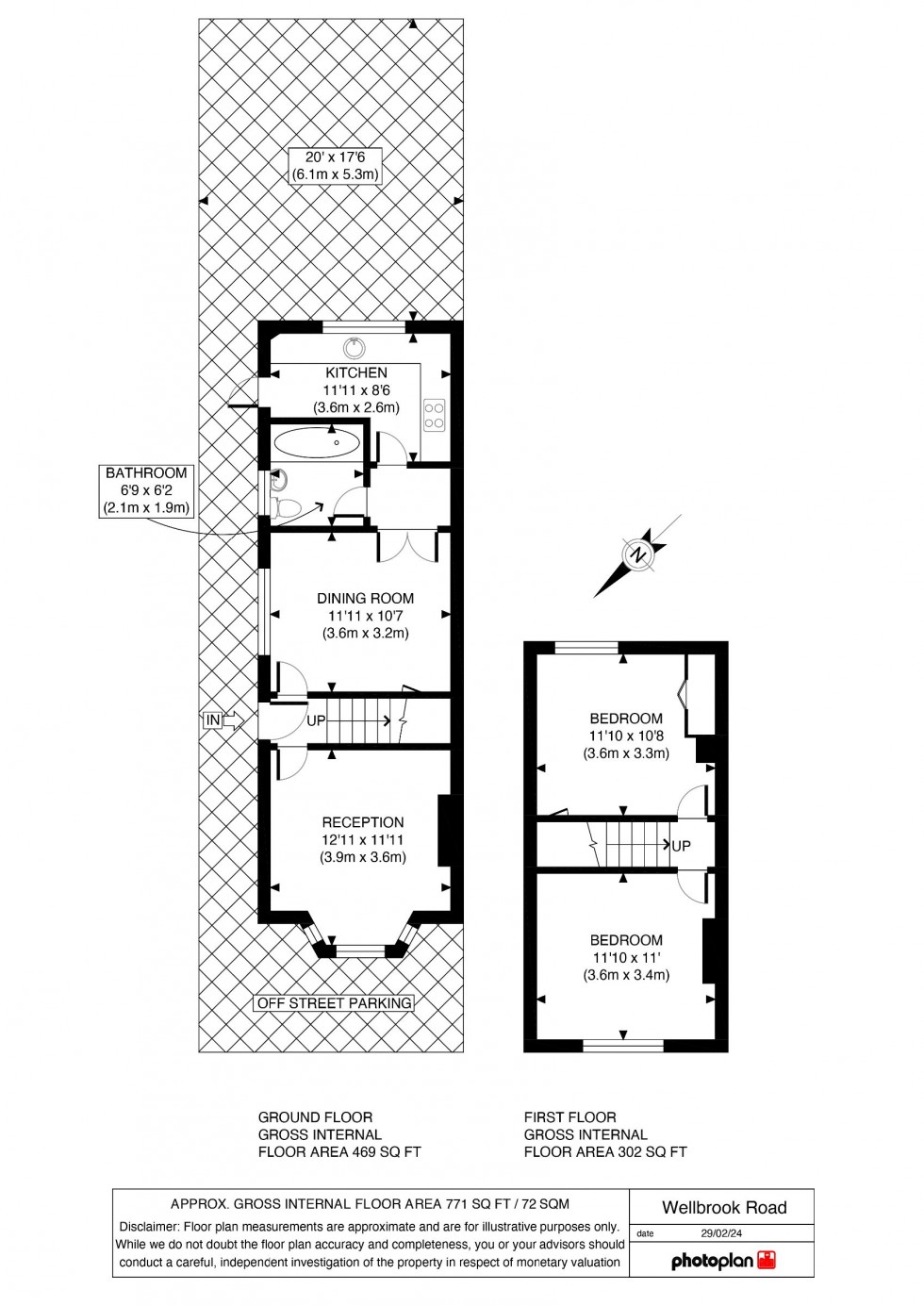 Floorplan for Wellbrook Road, Locksbottom