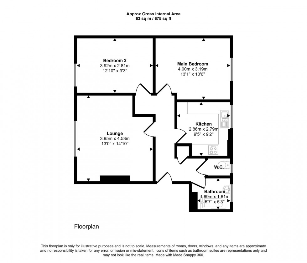 Floorplan for Weston Grove, Bromley