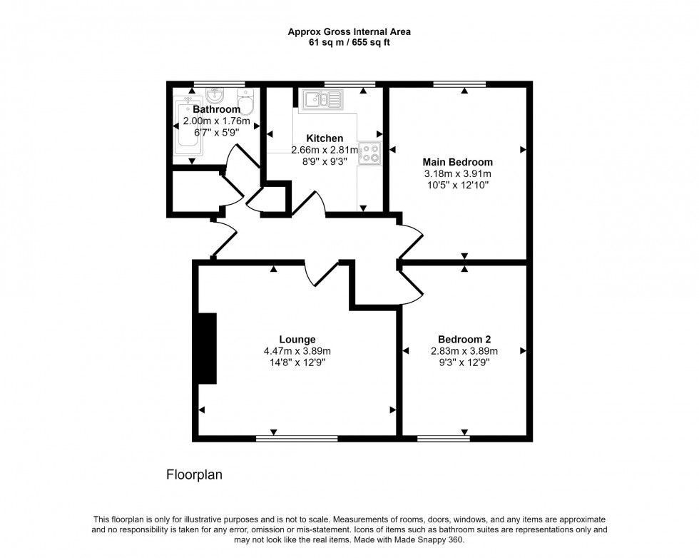 Floorplan for Weston Grove, Bromley