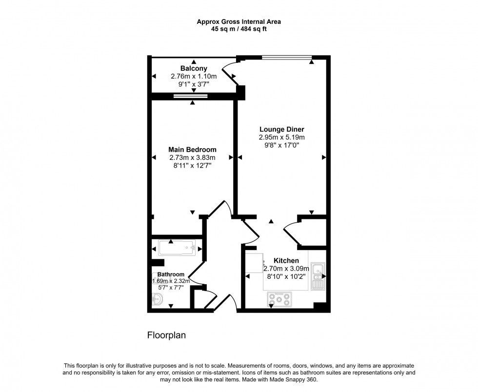 Floorplan for Balmoral Court,  The Avenue, Beckenham