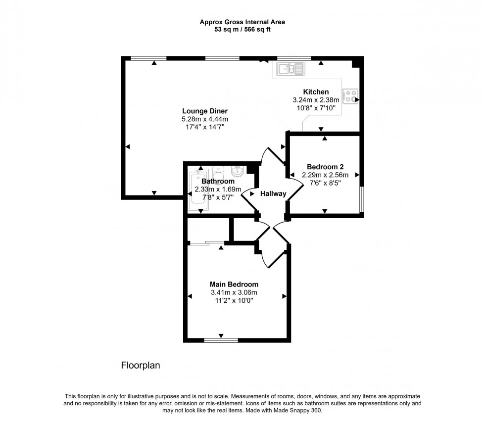 Floorplan for Churchill Court,  Gladstone Road, Orpington