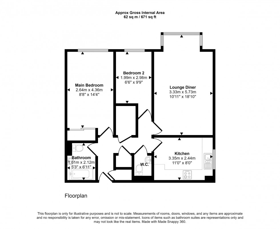 Floorplan for Branscombe Court,  Westmoreland Road, Bromley