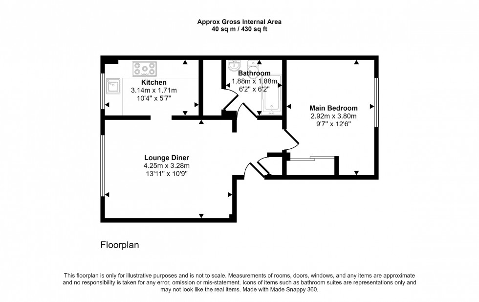 Floorplan for Kingsleigh Walk, Bromley