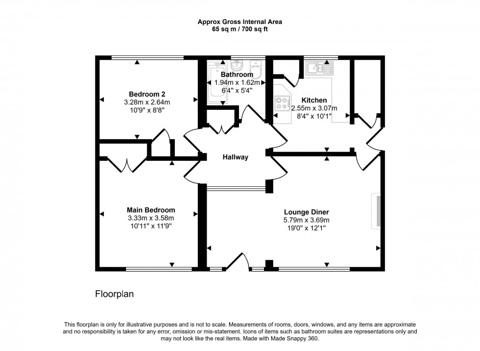 Floorplan for Hastings Road, Bromley