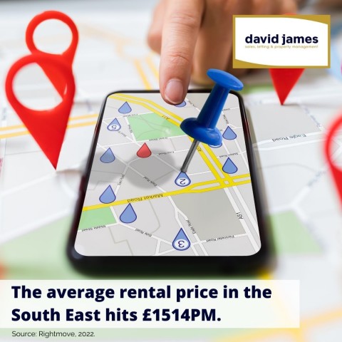 The average rental price in the South East hits £1514PM 